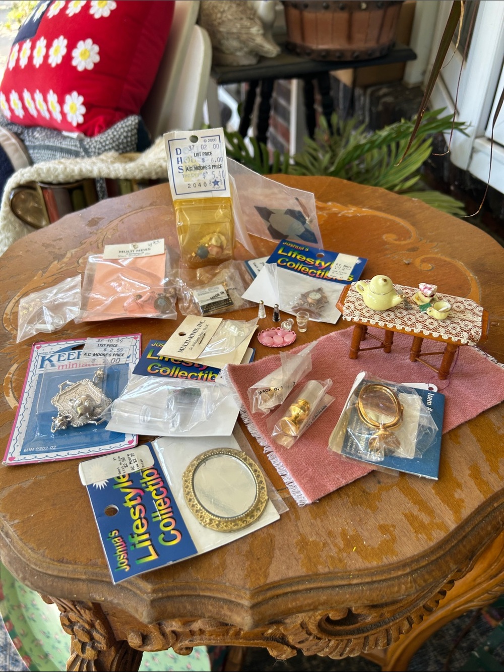 Vintage Dollhouse Miniatures Formal Home Decor Assortment